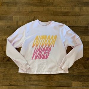 Light Pink Outdoor Voices Crop Fit Crew Neck